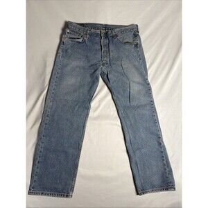 Vintage 90s Levis 501 Button Fly Denim Jeans - Size 38x30